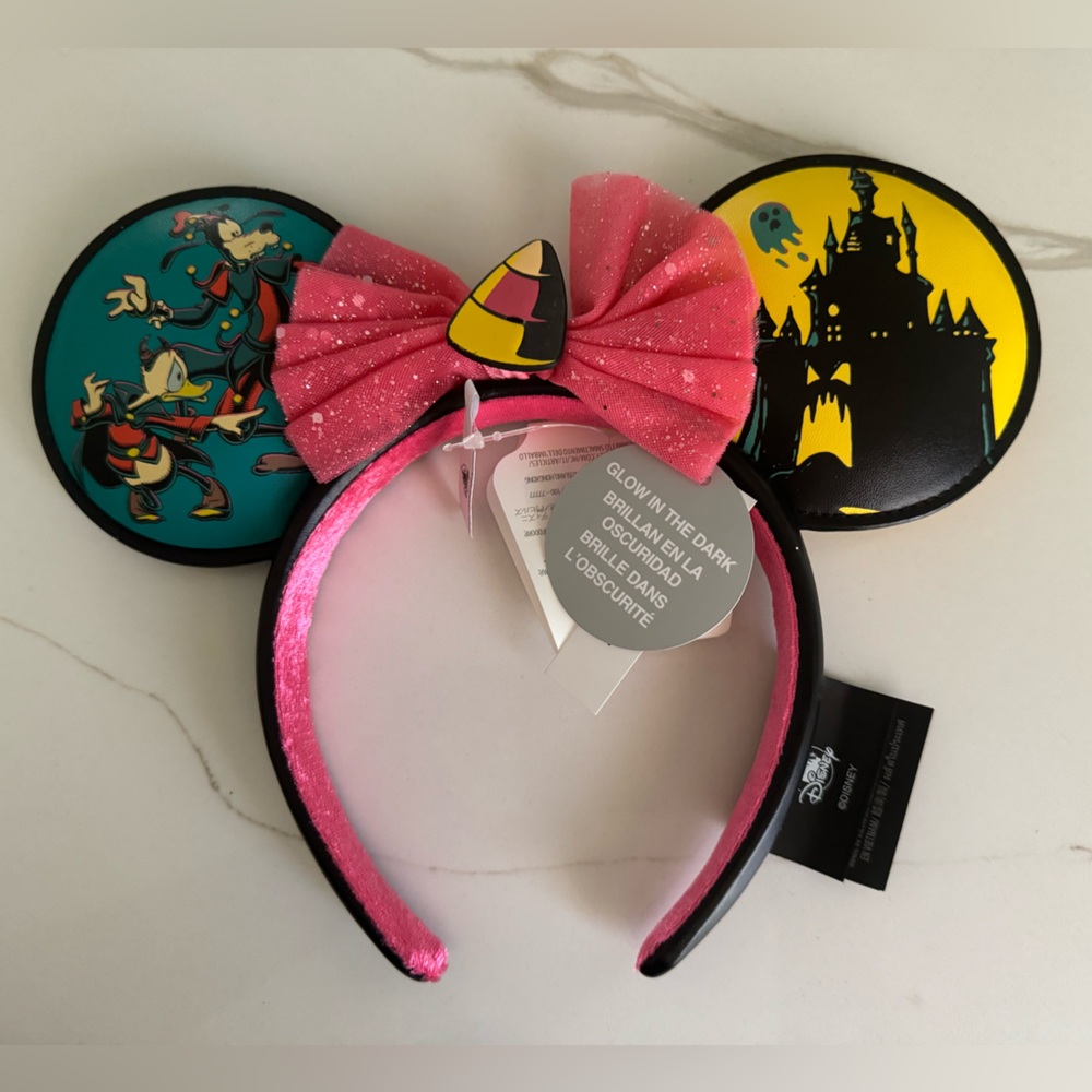 Disney Parks 2023 DVC Vacation Club Happy Halloween Headband Ears Glow in Dark